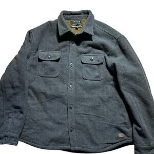 JACHS Gray XXL Sherpa Lined Wool Blend Heavyweight Gorpcore Barn Shirt Jacket